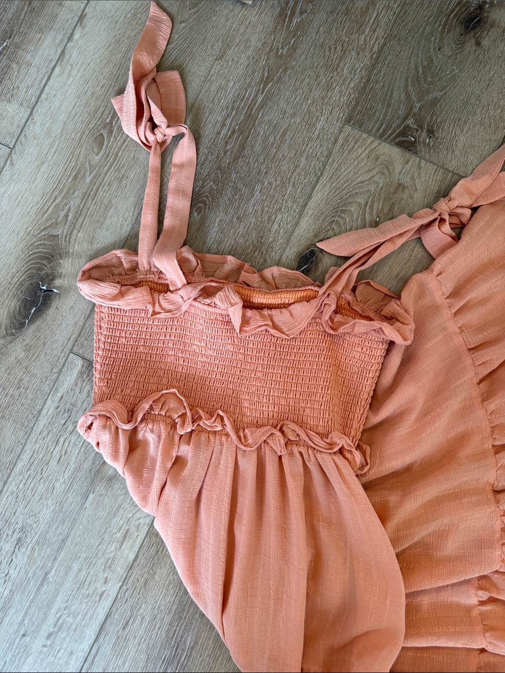 Vici Coral Tie-Shoulder Tiered Midi Dress - Picture 6 of 6